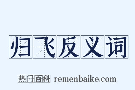 归飞反义词是什么意思的图片